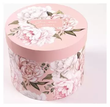 Коробка подарочная круглая «Цветы», 15 × 18 см