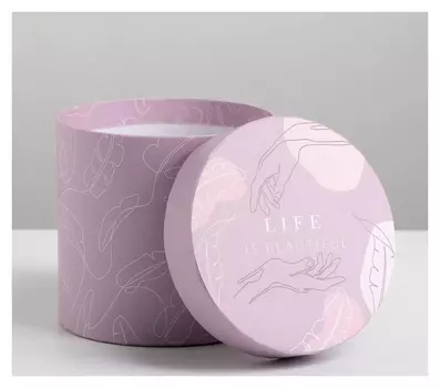 Коробка подарочная круглая «Нежный», 13 × 13,5 см