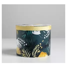 Коробка подарочная круглая «Тропики», 15 × 18 см