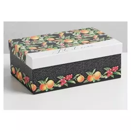 Коробка подарочная «Новогодний лес», 22 × 14 × 8.5 см