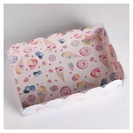 Коробка подарочная с Pvc-крышкой «Вкусности», 20 × 30 × 8 см