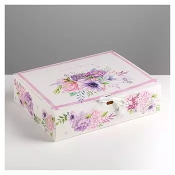 Коробка подарочная «Счастья в душе», 31 х24,5 х9 см