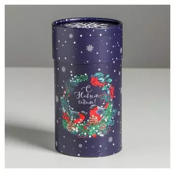 Коробка подарочная «Снегири» 8 х 14,5 см