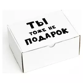 Коробка самосборная "Ты тоже не подарок", 22 х 16,5 х 10 см