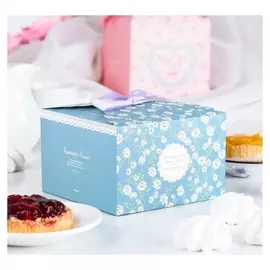 Коробка сборная для сладкого 14 х 14 х 9 см, цвет голубой