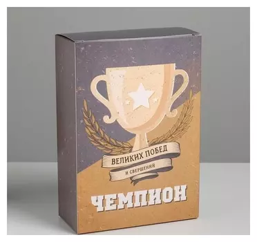 Коробка складная «Чемпион», 16 × 23 × 7.5 см