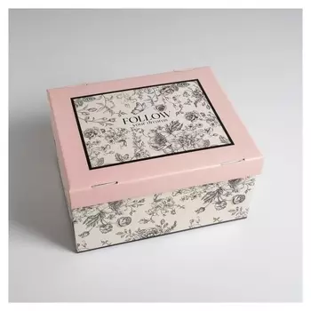 Коробка складная «Цветы», 31,2 х 25,6 х 16,1 см