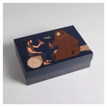 Коробка складная «Для настоящего мужчины», 30 × 20 × 9 см