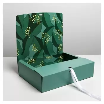 Коробка складная двухсторонняя «Цветы», 31 × 24,5 × 9 см