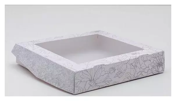 Коробка складная Flowers, 20 × 20 × 4 см