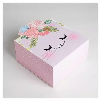 Коробка складная «Кошечка», 15 х 15 х 8 см