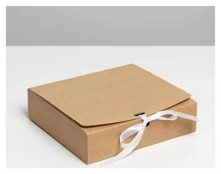 Коробка складная крафтовая 20 х 18 х 5 см