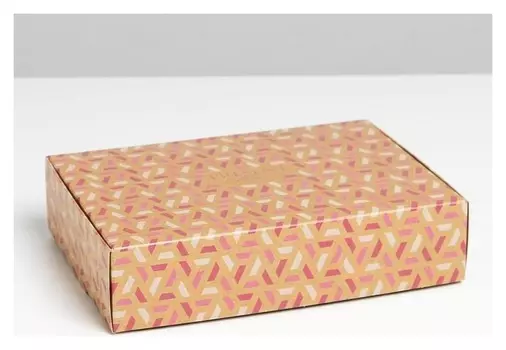 Коробка складная крафтовая «Present», 21 × 15 × 5 см