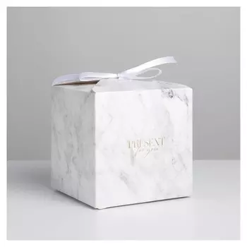 Коробка складная «Мрамор», 12 × 12 × 12 см