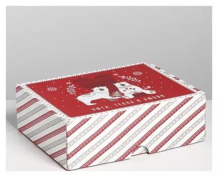 Коробка складная «Новогодняя», 30.7 × 22 × 9.5 см