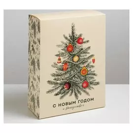 Коробка складная «Новогодняя ёлка», 22 × 30 × 10 см
