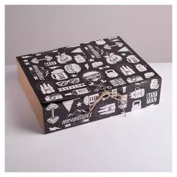 Коробка складная подарочная «Мужская», 31 × 24,5 × 9 см