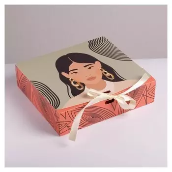 Коробка складная подарочная «Нежность», 20 × 18 × 5 см