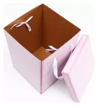 Коробка складная, розовая, 17 х 25 см