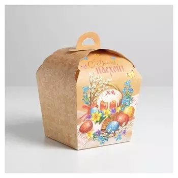 Коробка складная «С великой пасхой», 17 х 17 х 26 см 4601791