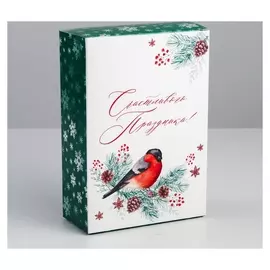 Коробка складная «Счастливого праздника», 16 × 23 × 7.5 см