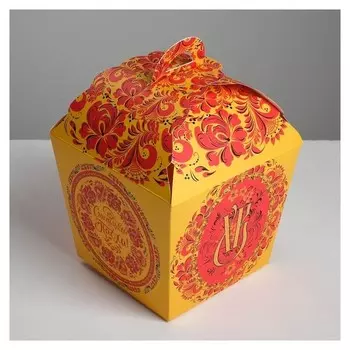 Коробка складная «Счастливой пасхи», 17 х 17 х 26 см