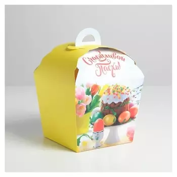 Коробка складная «Счастливой пасхи», 17 х 17 х 26 см 4601791