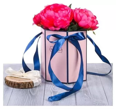 Коробка складная шестигранник «Пудровый розовый», 17 × 14,8 × 19,5 см