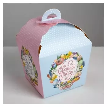 Коробка складная «Светлой пасхи», 17 х 17 х 26 см