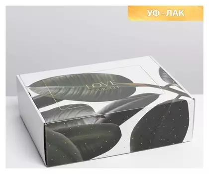Коробка складная «Тропики», уф-лак, 30,7 × 22 × 9,5 см