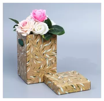 Коробка складная «Веточки», 10 х 18 см