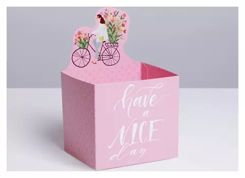 Коробки для мини букетов «Have A Nice Day», 12 × 20 × 10 см