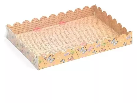 Коробочка для печенья "Послание", 22 х 15 х 3 см, набор 10 шт.