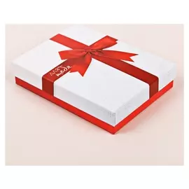 Коробочка подарочная Для тебя белая с красной лентой