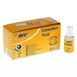 Корректирующая жидкость 20 мл, BIC Correction Fluid, водная основа