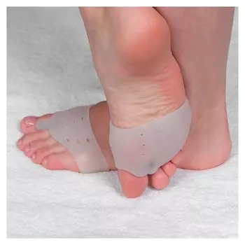 Корректоры для пальцев ног, на 5 пальцев, с разделителем, силиконовые, пара, цвет белый