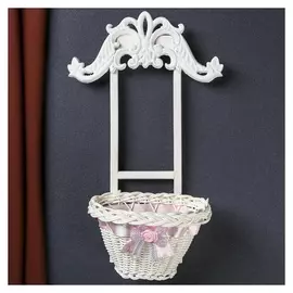 Корзина декоративная подвесная "Медальон с круглым кашпо" 36х22х12,5 см