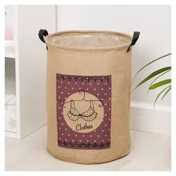 Корзина для белья «Будуар», 34×40 см, джут