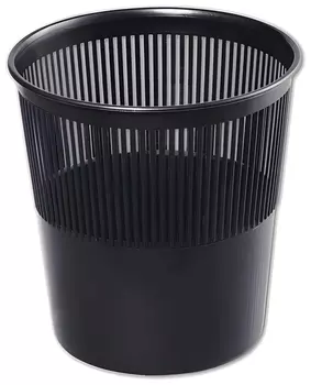 Корзина для бумаг, 9 л, сетчатая, черная, стамм, кр21