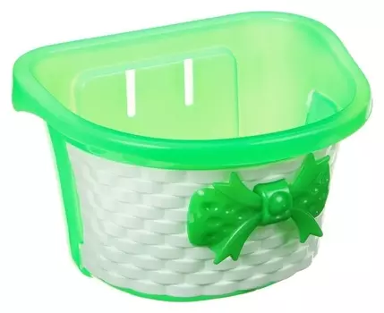 Корзина для детского велосипеда, без крепления, цвет зелёный