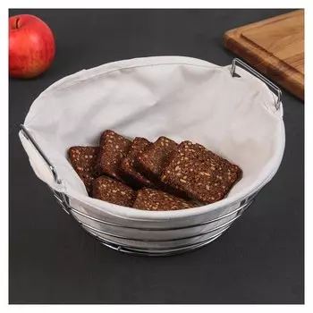 Корзина для хлеба 22.5×23×11 см, хром