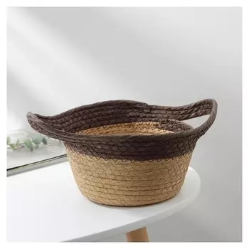 Корзина для хранения доляна «Гарден», плетёная, с ручками, 20×16×12 см