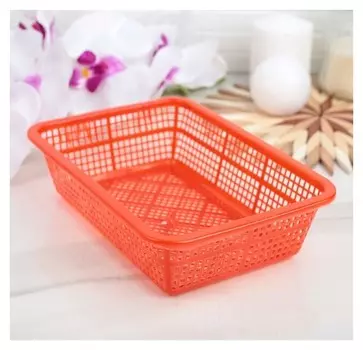Корзина для хранения прямоугольная Цвет красный