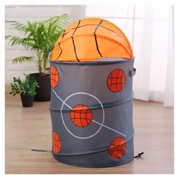 Корзина для игрушек «Баскетбол» с ручками и крышкой