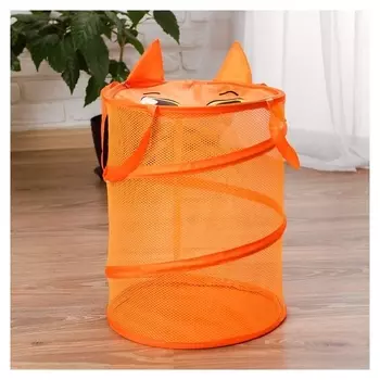 Корзина для игрушек «Котик», с ручками и крышкой, 33 х 43 см