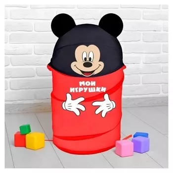 Корзина для игрушек "Мои игрушки" микки маус и его друзья с ручками и крышкой