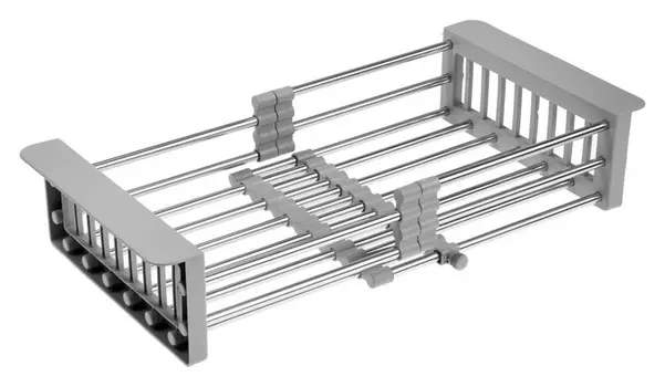 Корзина для сушки на раковину Aflorn Af90001, нерж.сталь, 30-43,5х22х9 см, раздвижная, серый