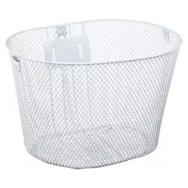 Корзина для велосипеда, стальная, без крепления, цвет белый
