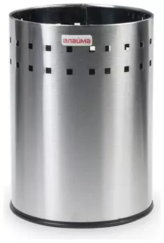 Корзина металлическая для мусора Лайма "Bionic", 7 л, матовая, перфорированная, несгораемая