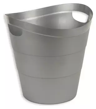 Корзина офисная 12л пластик, серая с ручками Uniplast кху-10